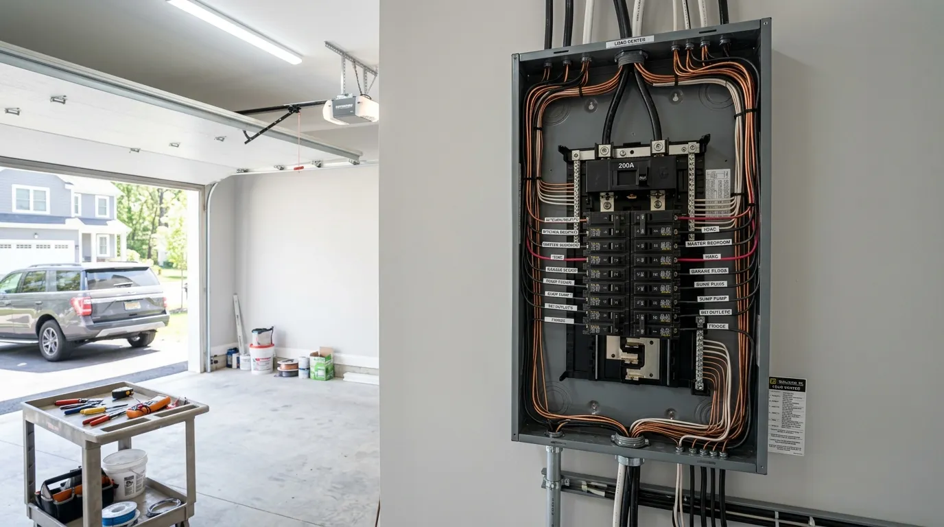 Professional electrical panel and wiring installation