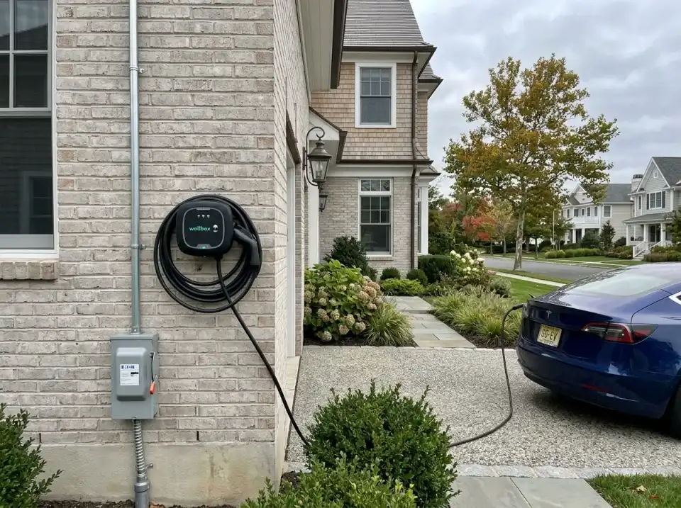 EV charger exterior wall mount installation residential Sea Girt NJ