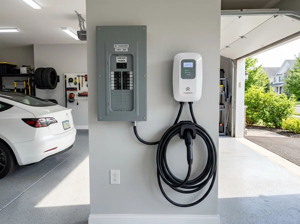 EV charger installation residential garage Marlboro NJ