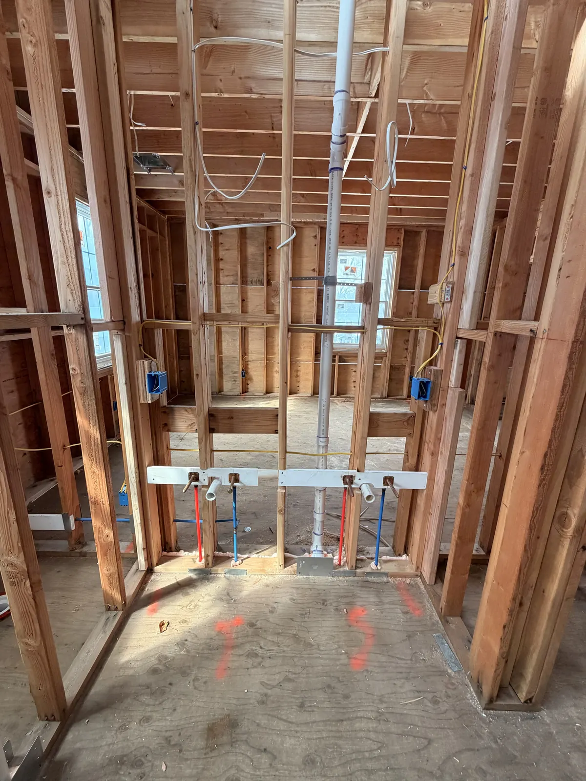 JLC Electrical Contractors LLC New construction rough-in wiring and electrical boxes installed by JLC Electrical Contractors